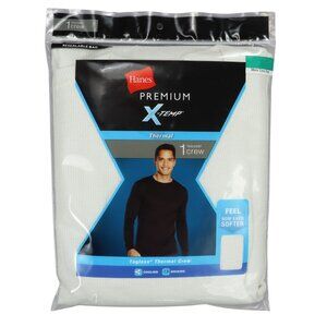 Hanes Premium X-Temp Tagless Thermal Long Sleeve Undershirt Men's T-Shirt NWT